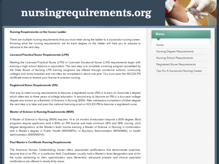 www.nursingrequirements.org