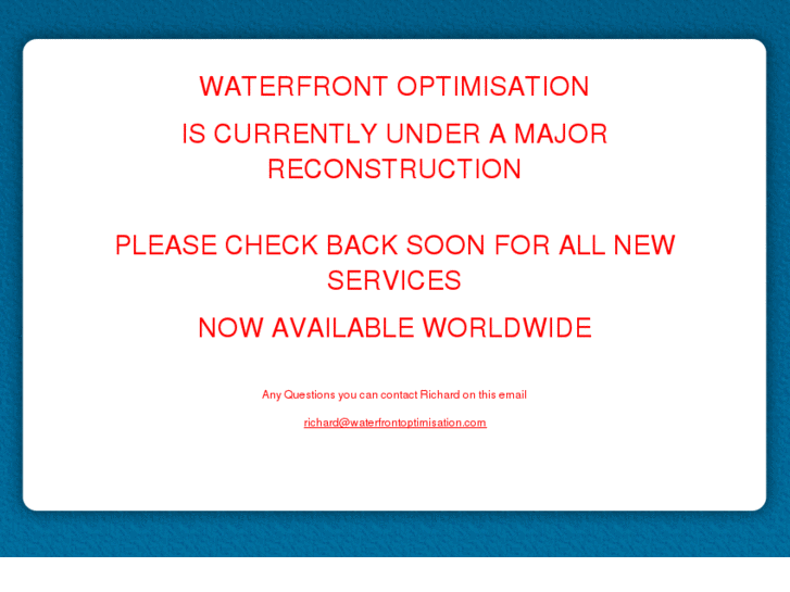 www.waterfrontoptimisation.com