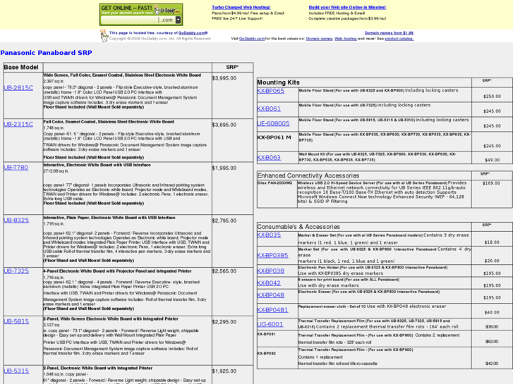www.panaboardpricing.com