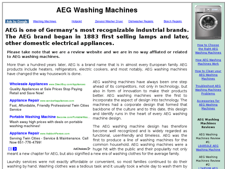 www.aegwashingmachines.net