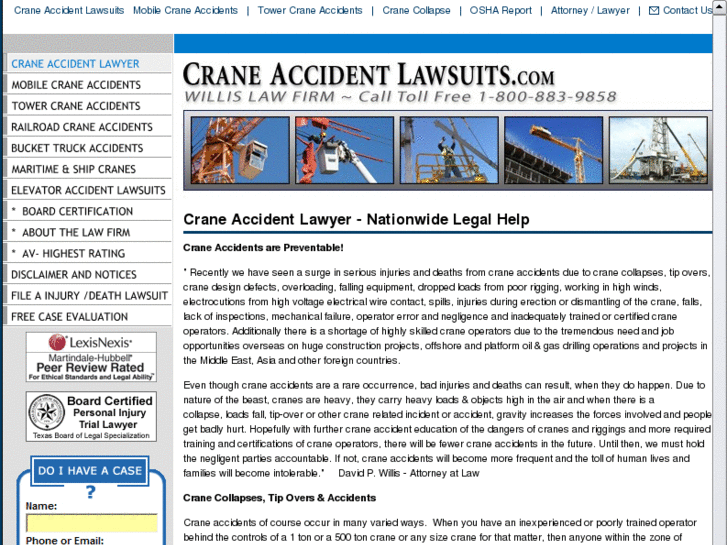 www.craneaccidentlawsuits.com