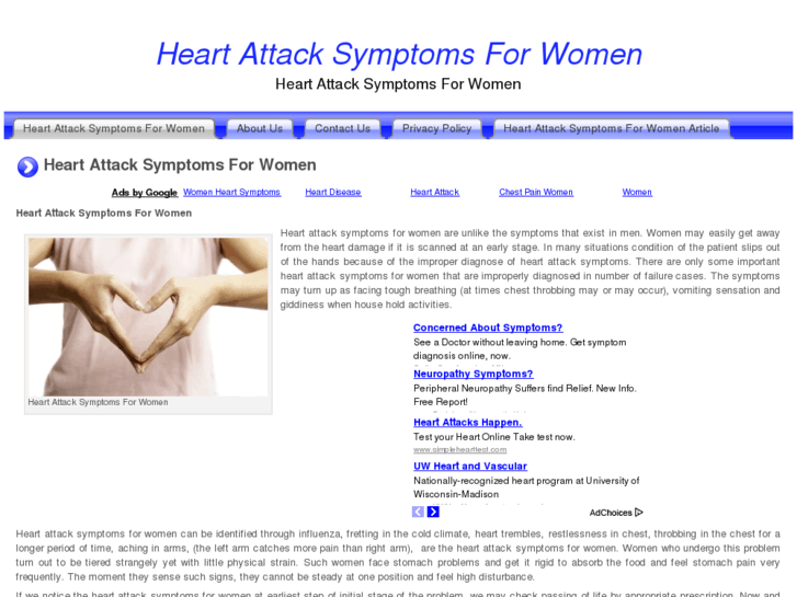 www.heartattacksymptomsforwomen.org