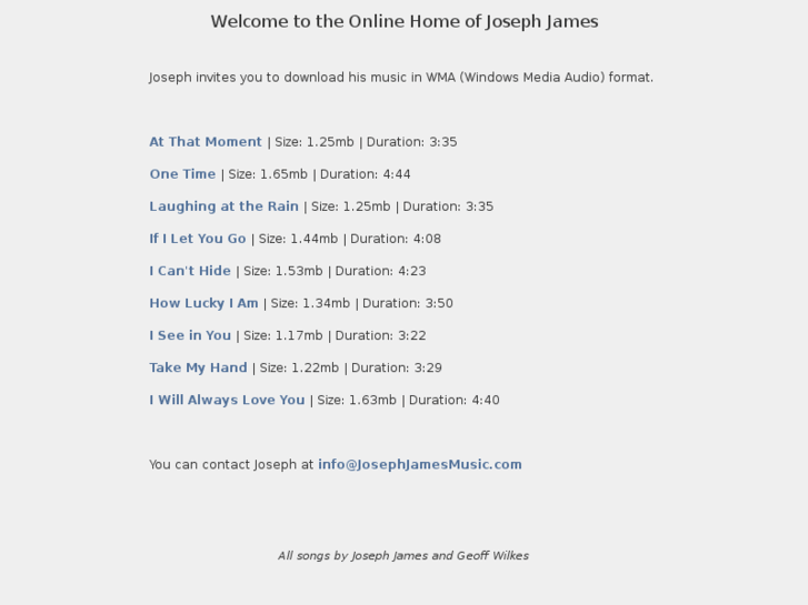 www.josephjamesmusic.com