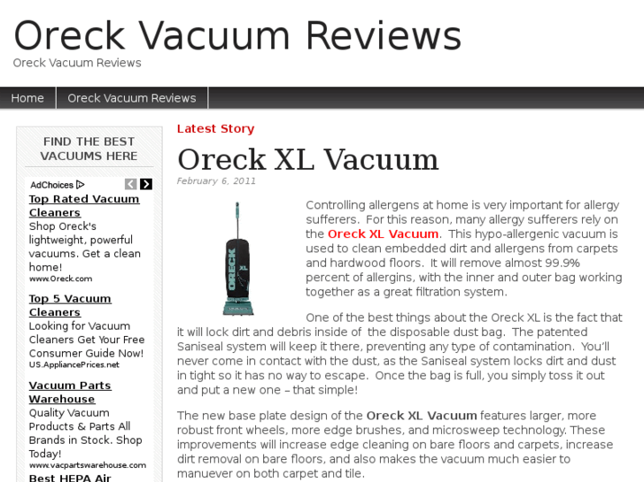 www.oreckvacuumreviews.org