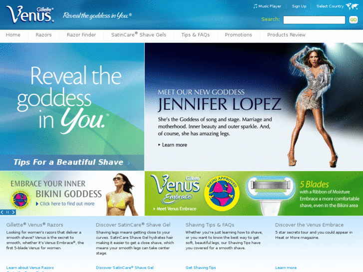 www.gillettevenus.co.uk