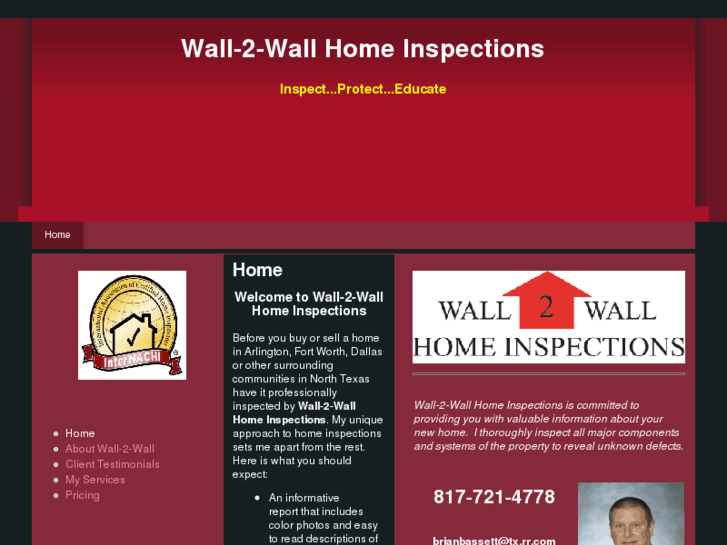 www.wall2wallhomeinspections.com