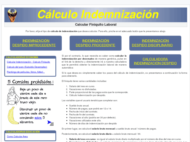 www.calculoindemnizacion.com