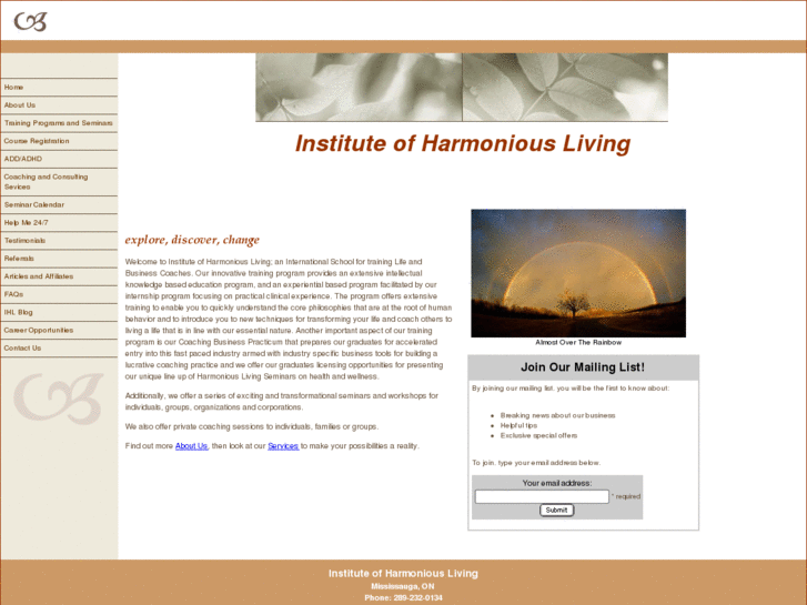 www.instituteofharmoniousliving.com