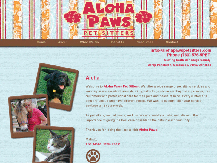 www.alohapawspetsitters.com