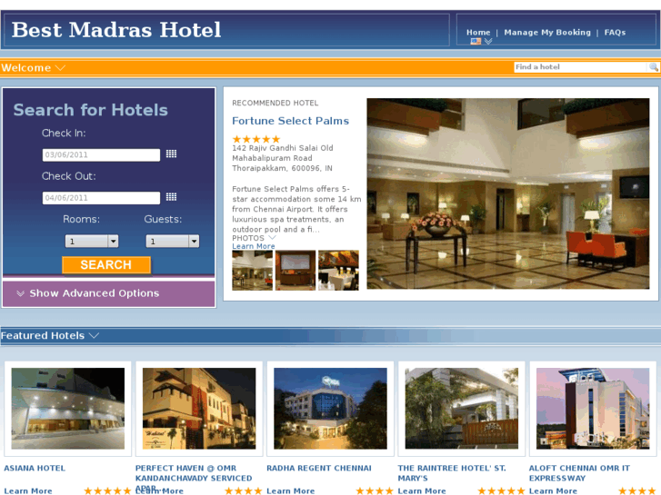 www.bestmadrashotel.com