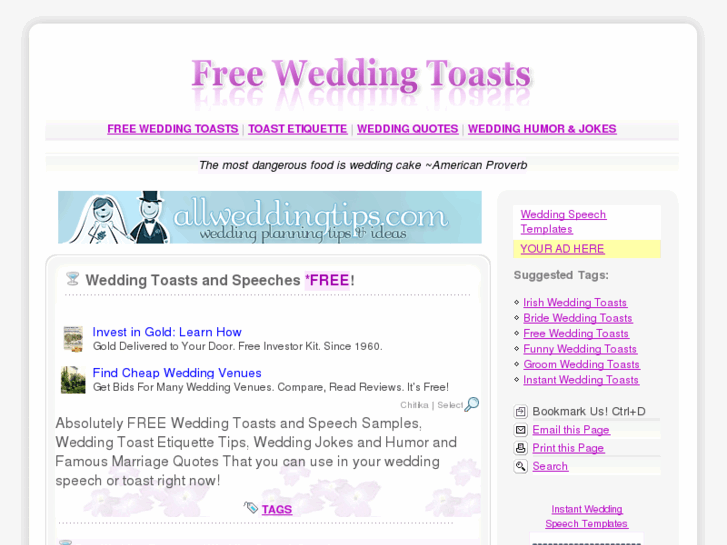 www.freeweddingtoasts.net