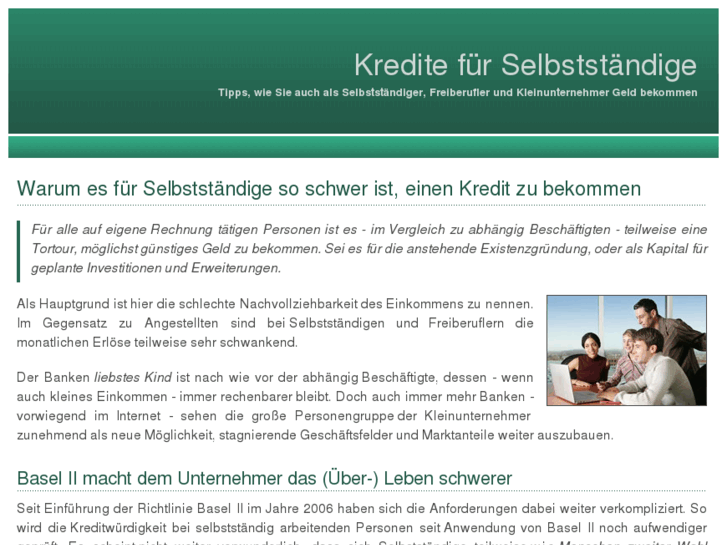 www.kredite-fuer-selbststaendige.com