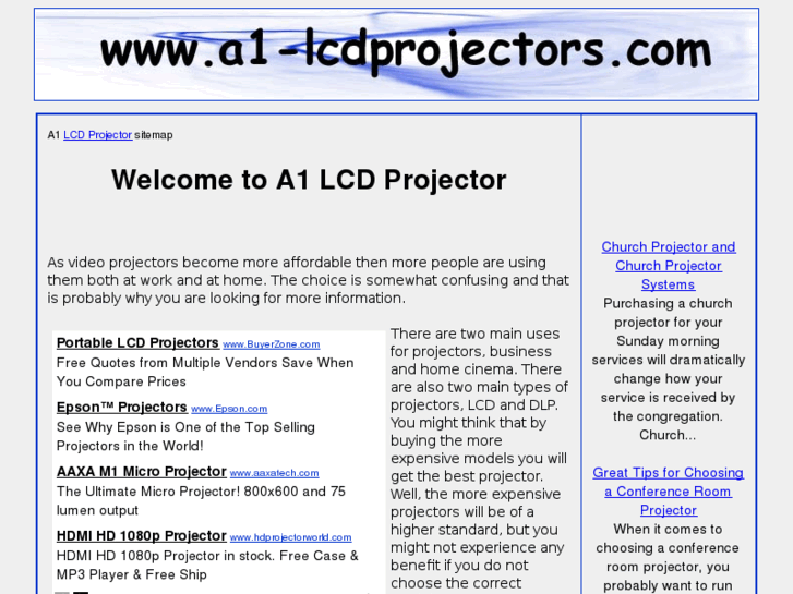 www.a1-lcdprojector.com