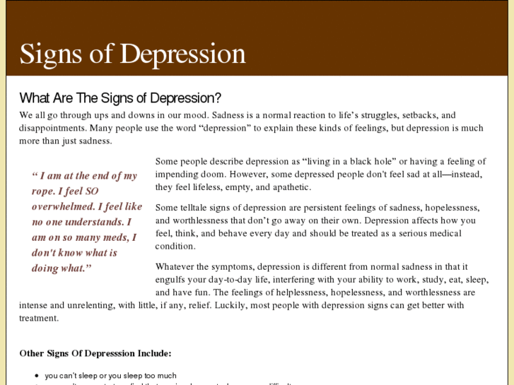 www.signsofdepression.biz