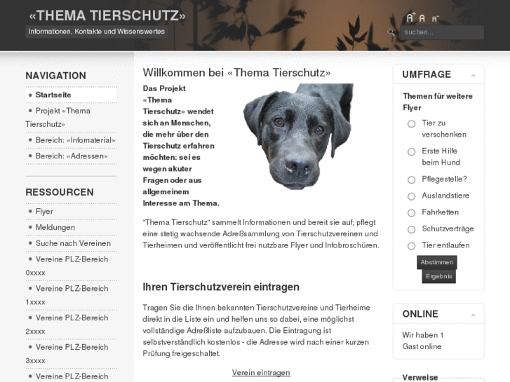 www.thema-tierschutz.de