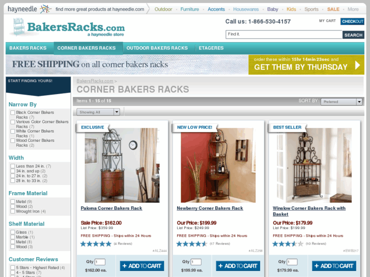 www.cornerbakersracks.com