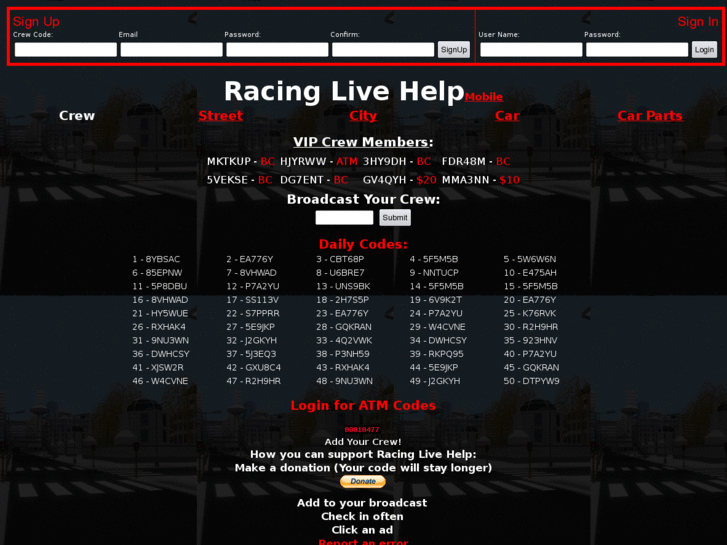 www.racinglivehelp.com