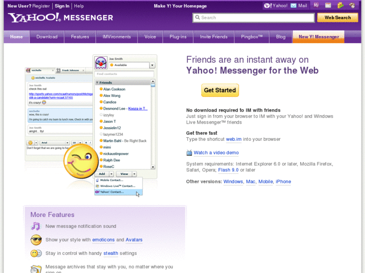 www.yahoomessengerfortheweb.com