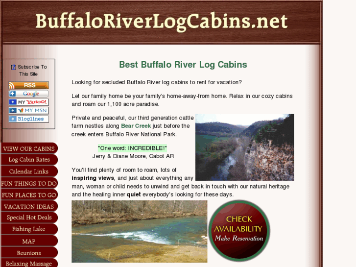 www.buffaloriverlogcabins.net