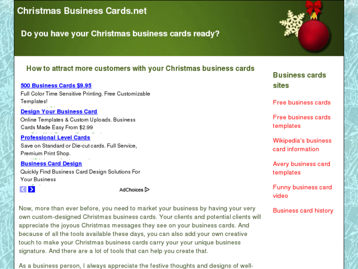 www.christmasbusinesscards.net