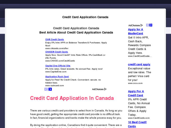 www.creditcardapplicationcanada.com