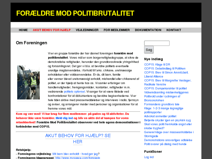 www.foraeldremodpolitibrutalitet.dk