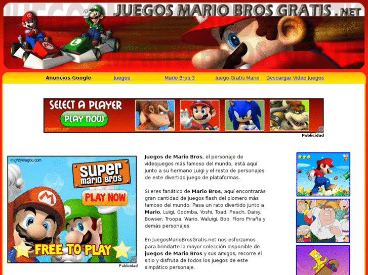 www.juegosmariobrosgratis.net