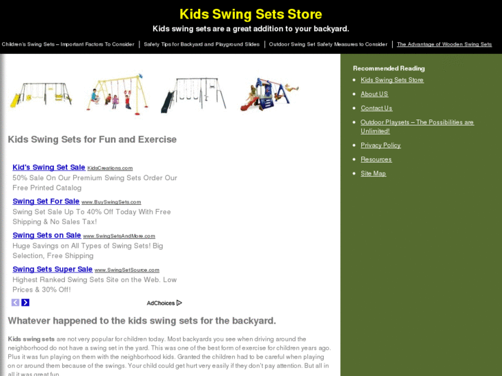 www.kidsswingsetsstore.com