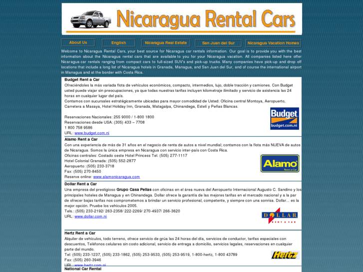 www.nicaraguarentalcars.com