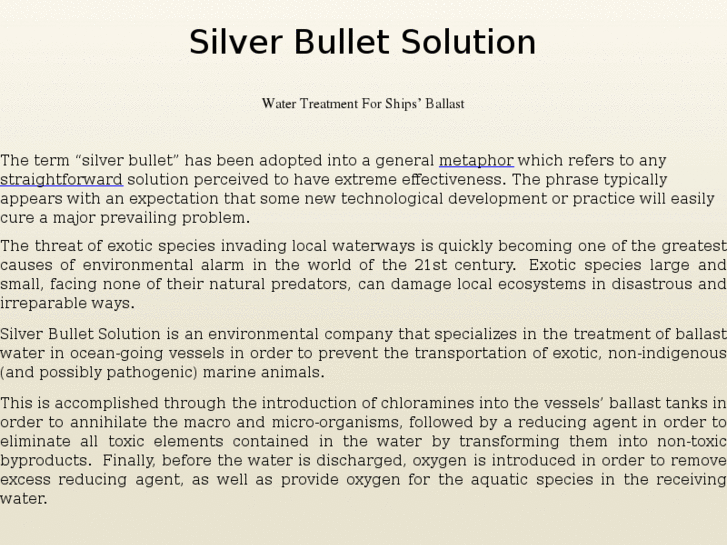 www.silverbulletsolution.com