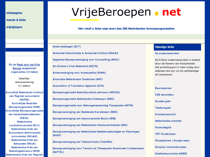 www.vrijeberoepen.info