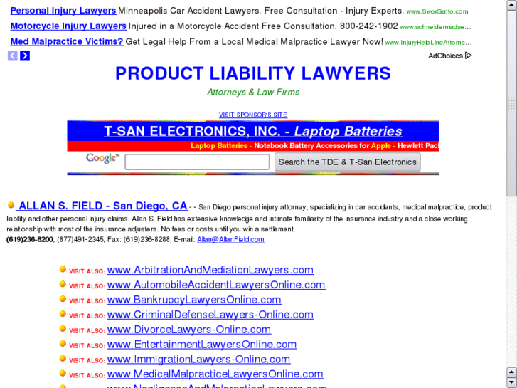 www.productliabilitylawyersonline.com