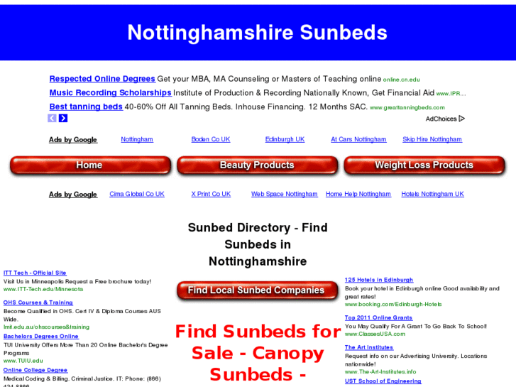 www.nottinghamshiresunbeds.co.uk