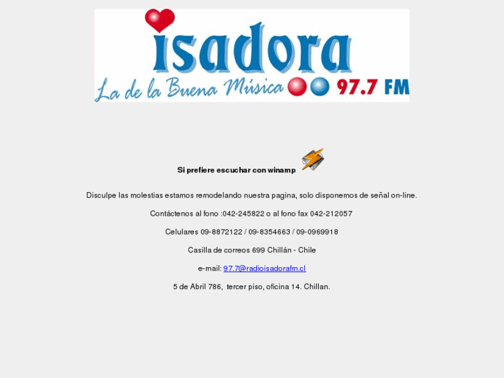 www.radioisadorafm.cl