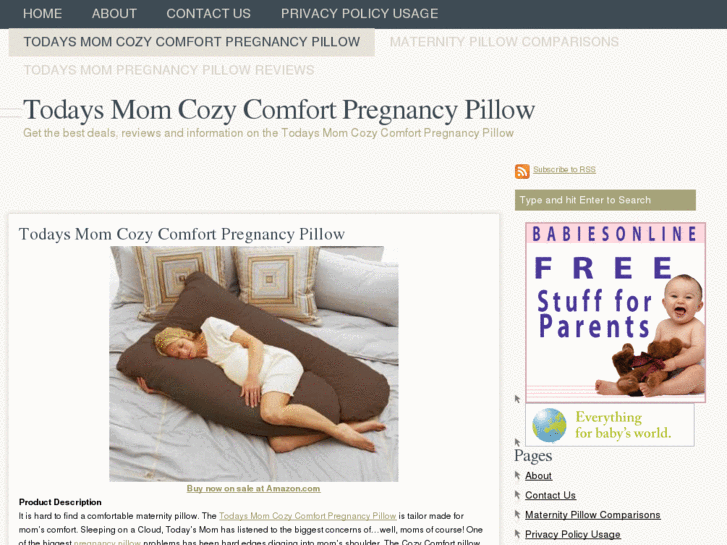 www.todaysmomcozycomfortpregnancypillow.com