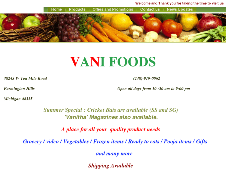 www.vanifood.com