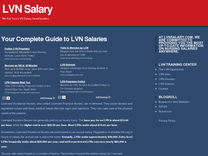 www.lvnsalary.com