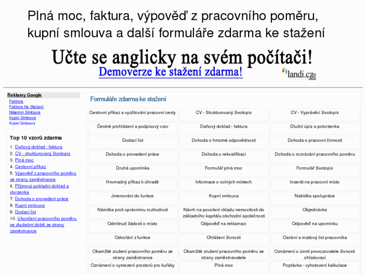 www.formulare-ke-stazeni-zdarma.cz