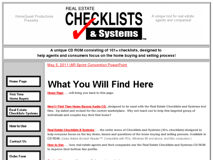 www.realestatechecklists.com