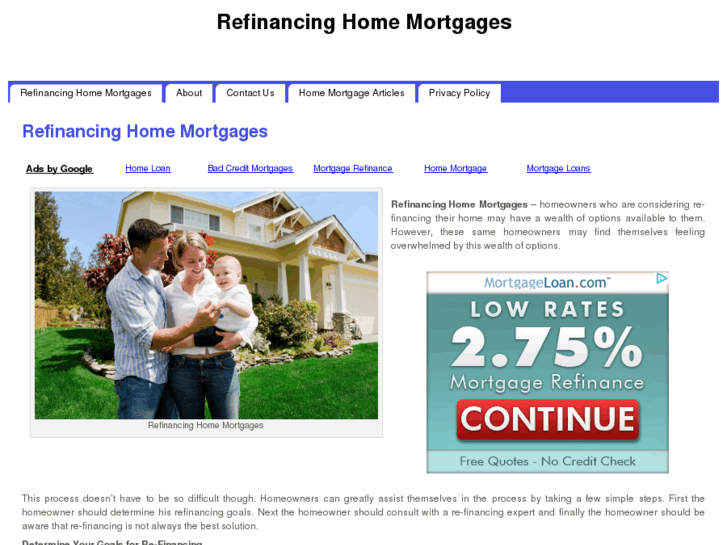 www.refinancing-home-mortgages.info