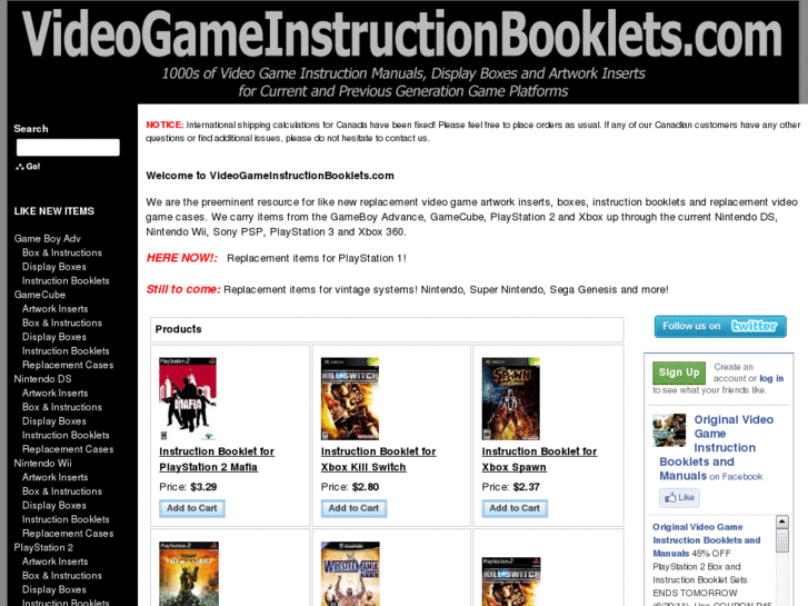 www.videogameinstructionbooklets.com