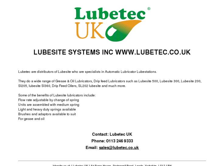 www.lubesite.co.uk