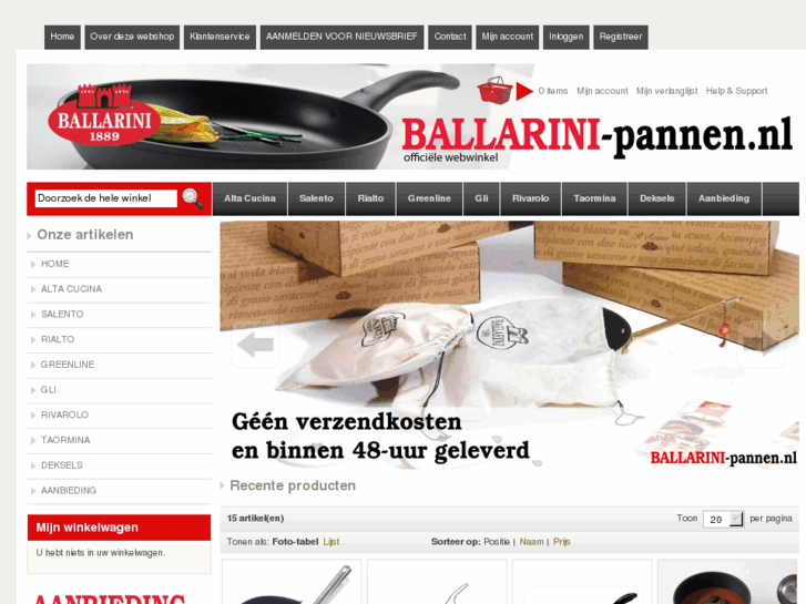 www.ballarini-pannen.nl