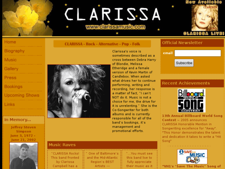 www.clarissamusic.com