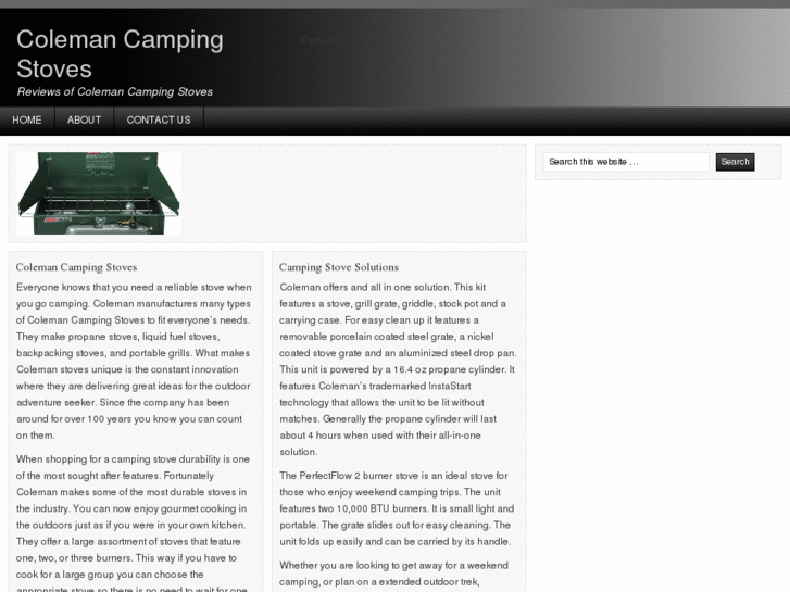 www.colemancampingstove.org