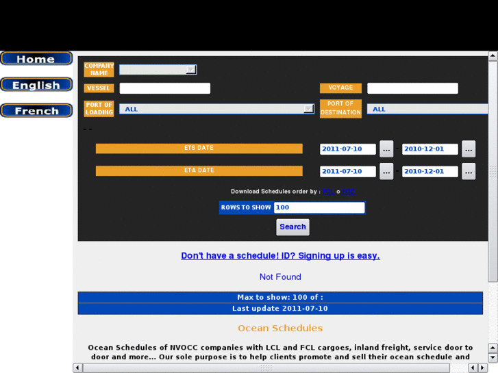 www.oceanfreightschedules.com