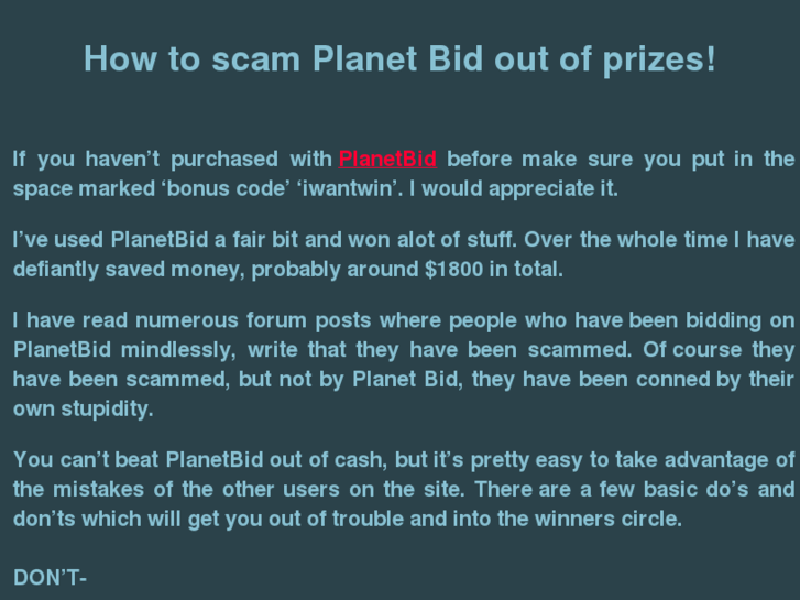 www.planetbidscam.com