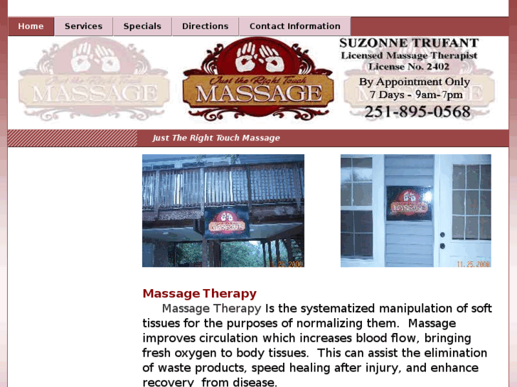 www.justtherighttouchmassages.com