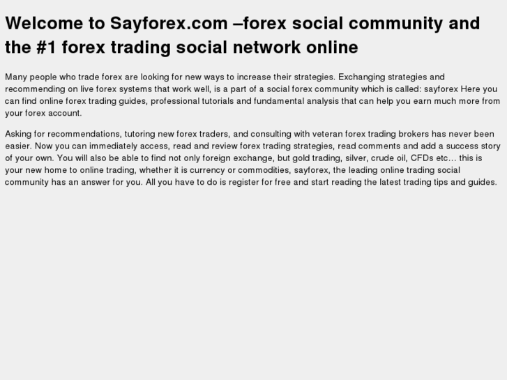 www.sayforex.com