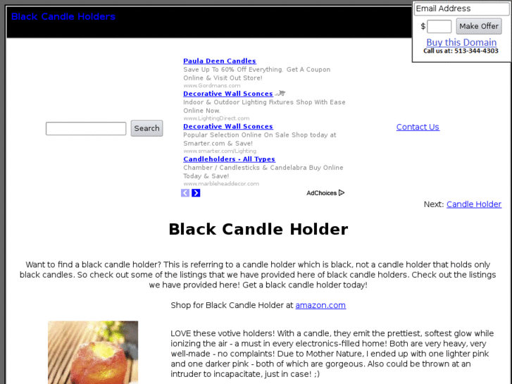 www.blackcandleholders.com